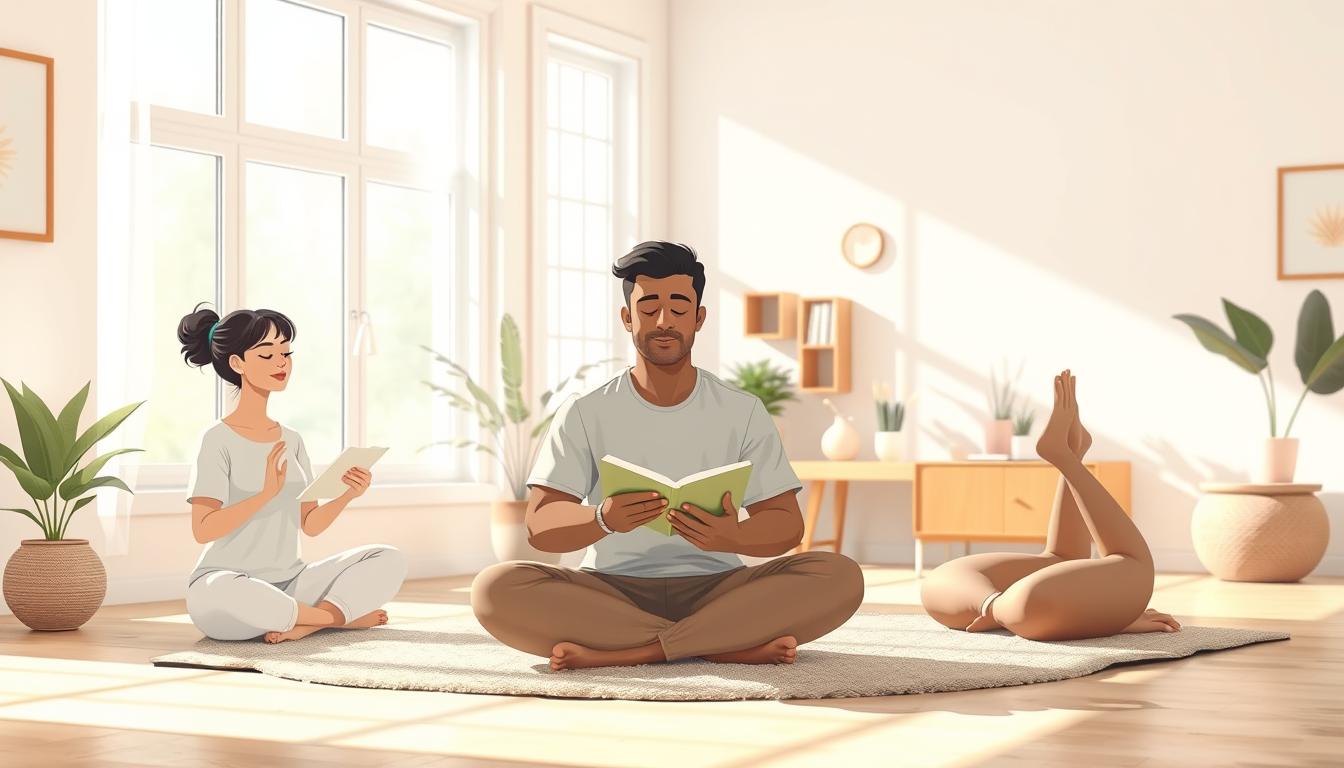 A calm room set up for daily mindfulness practice